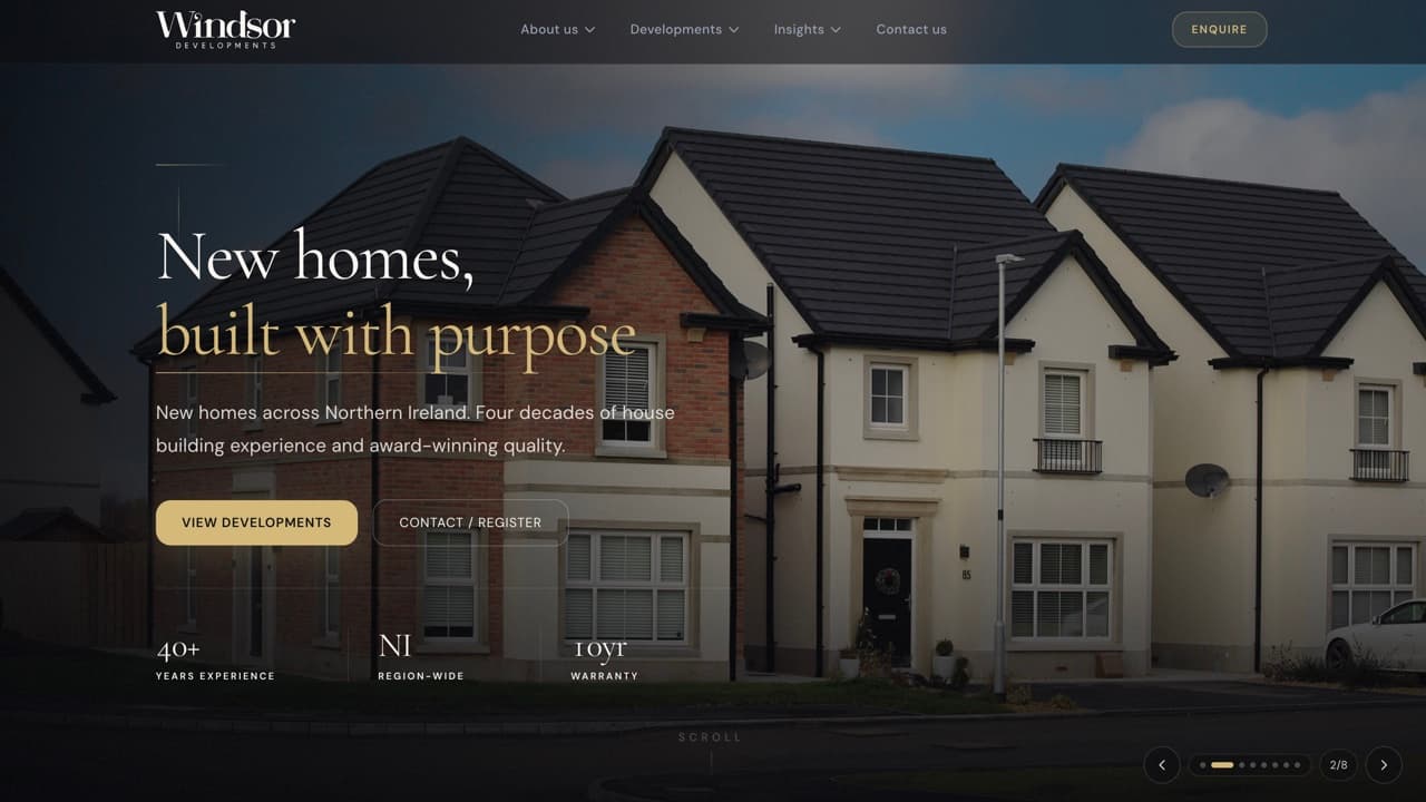 Windsor Developments website preview